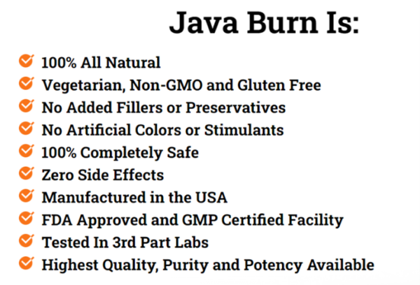 Java burn benefits